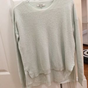 Madewell mint green pullover sweater wool blend